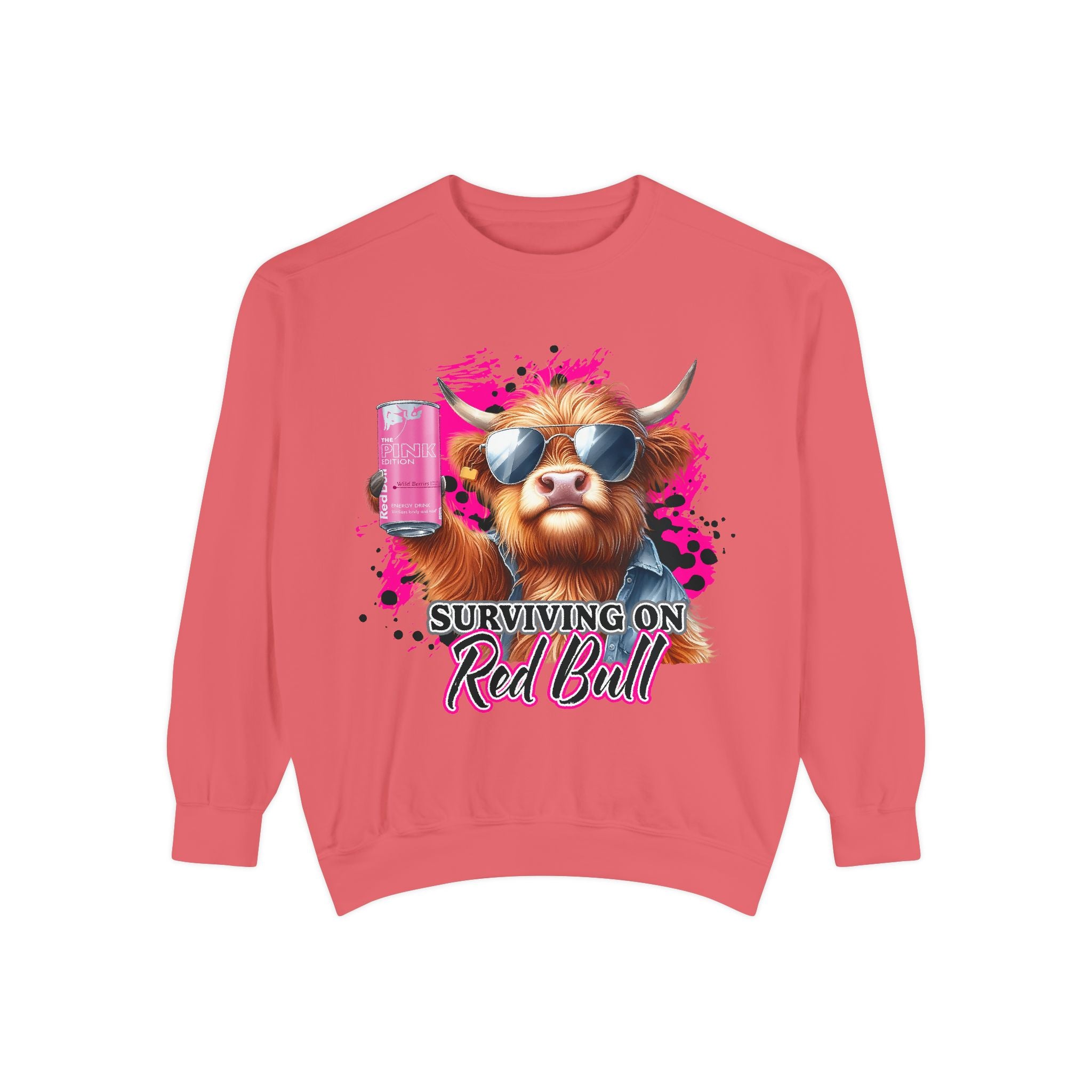 "Surviving on Red Bull" Cozy Crewneck