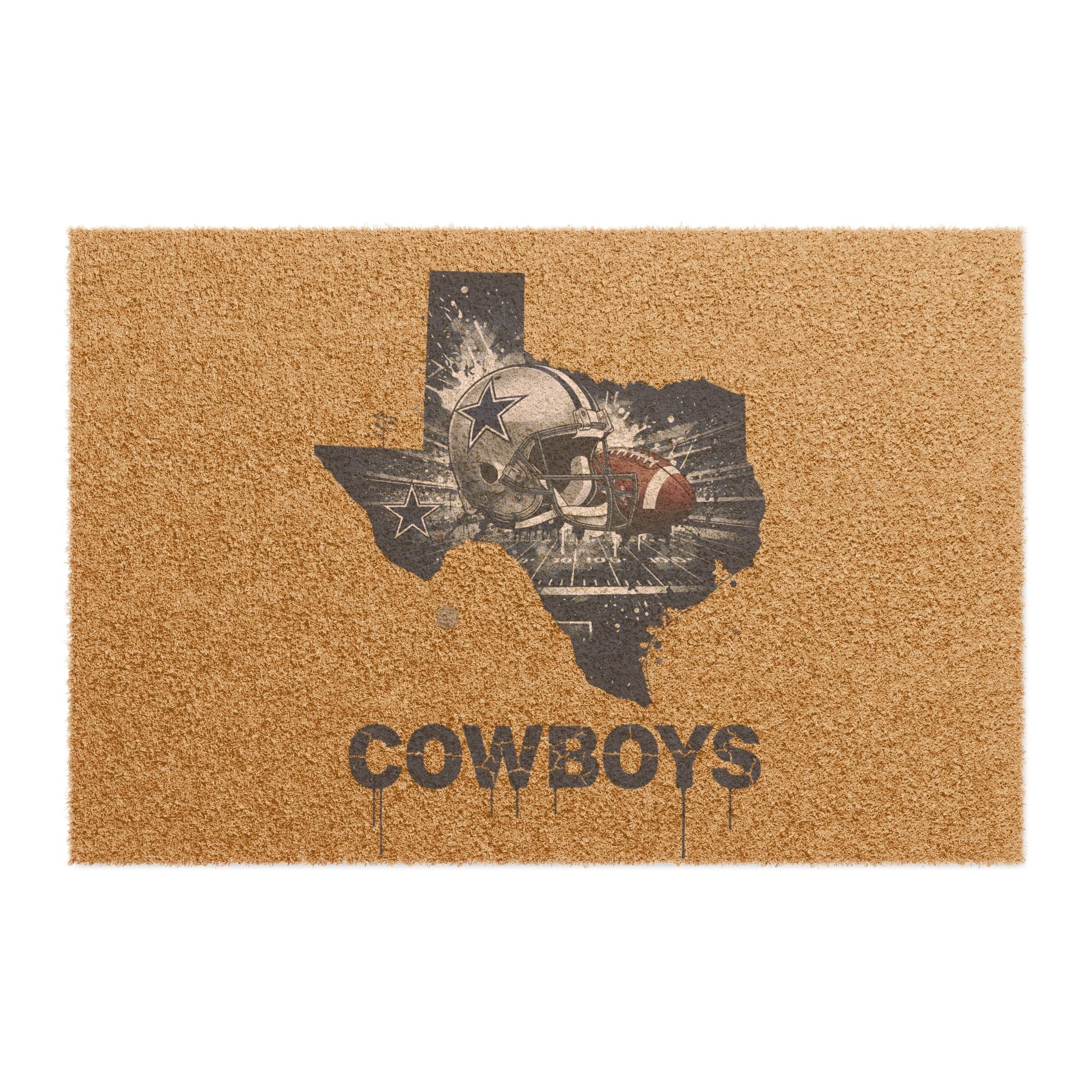 Dallas Cowboys Texas Welcome Doormat — Football Fan Front Door Mat