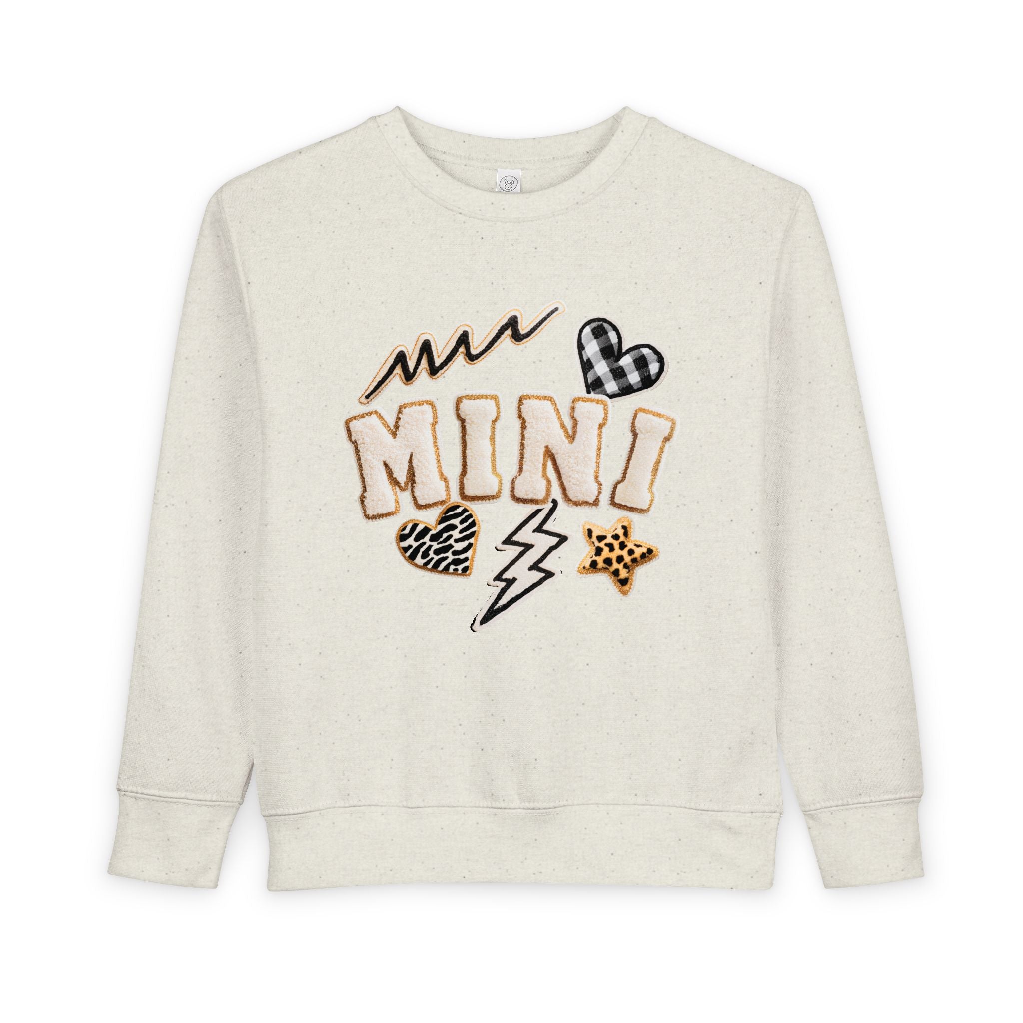 Mini Leopard & Gingham Toddler Sweatshirt