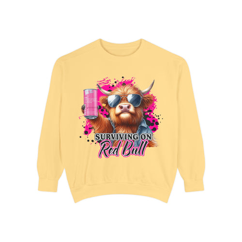 "Surviving on Red Bull" Cozy Crewneck