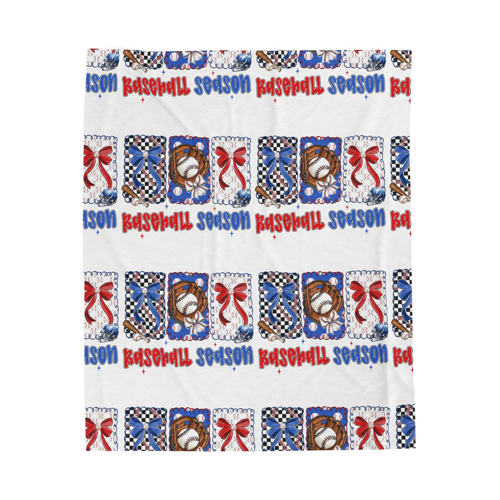 Baseball Velveteen Plush Blanket – Soft Game Day Throw