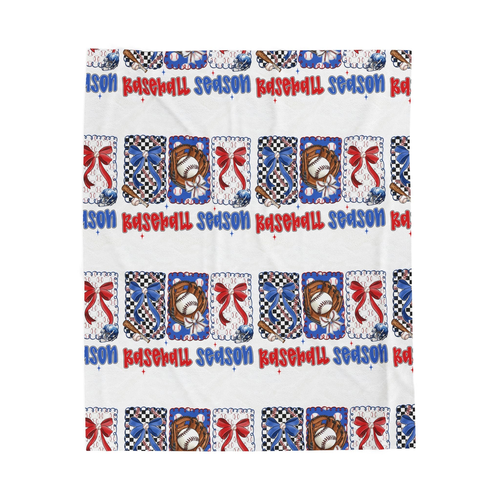 Baseball Velveteen Plush Blanket – Soft Game Day Throw