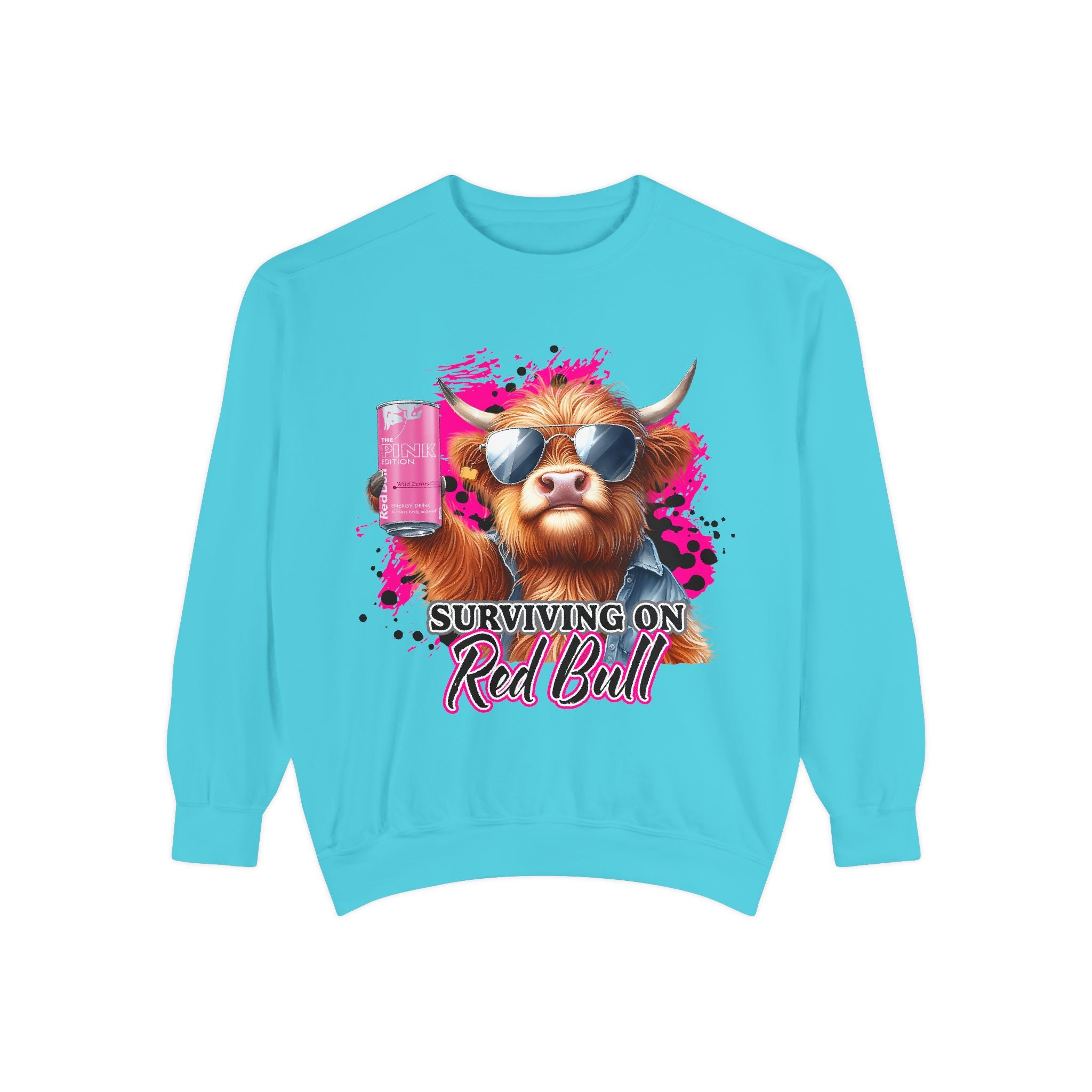 "Surviving on Red Bull" Cozy Crewneck