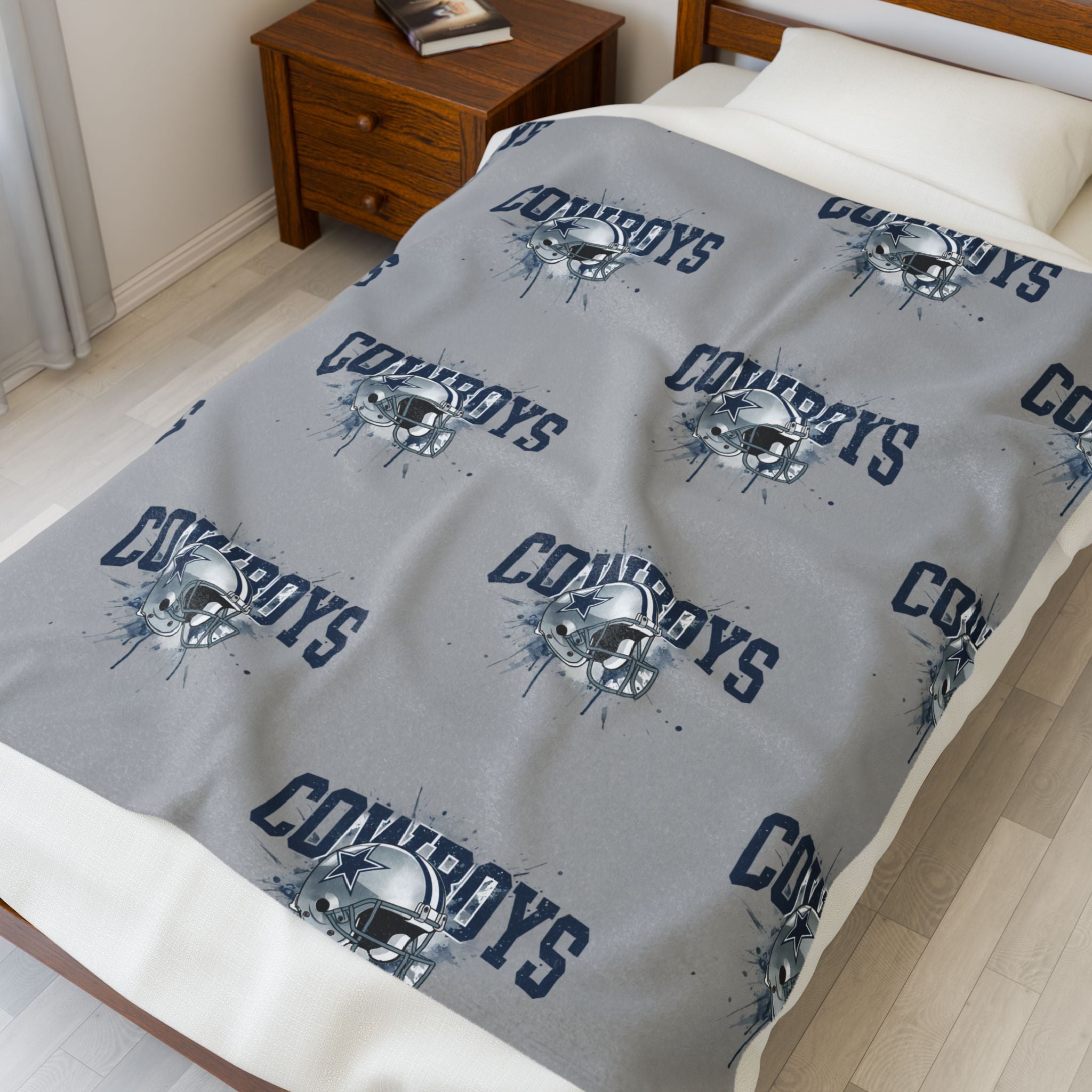 Cowboys Velveteen Plush Blanket – Soft Team Logo Throw for Game Days & Gifts