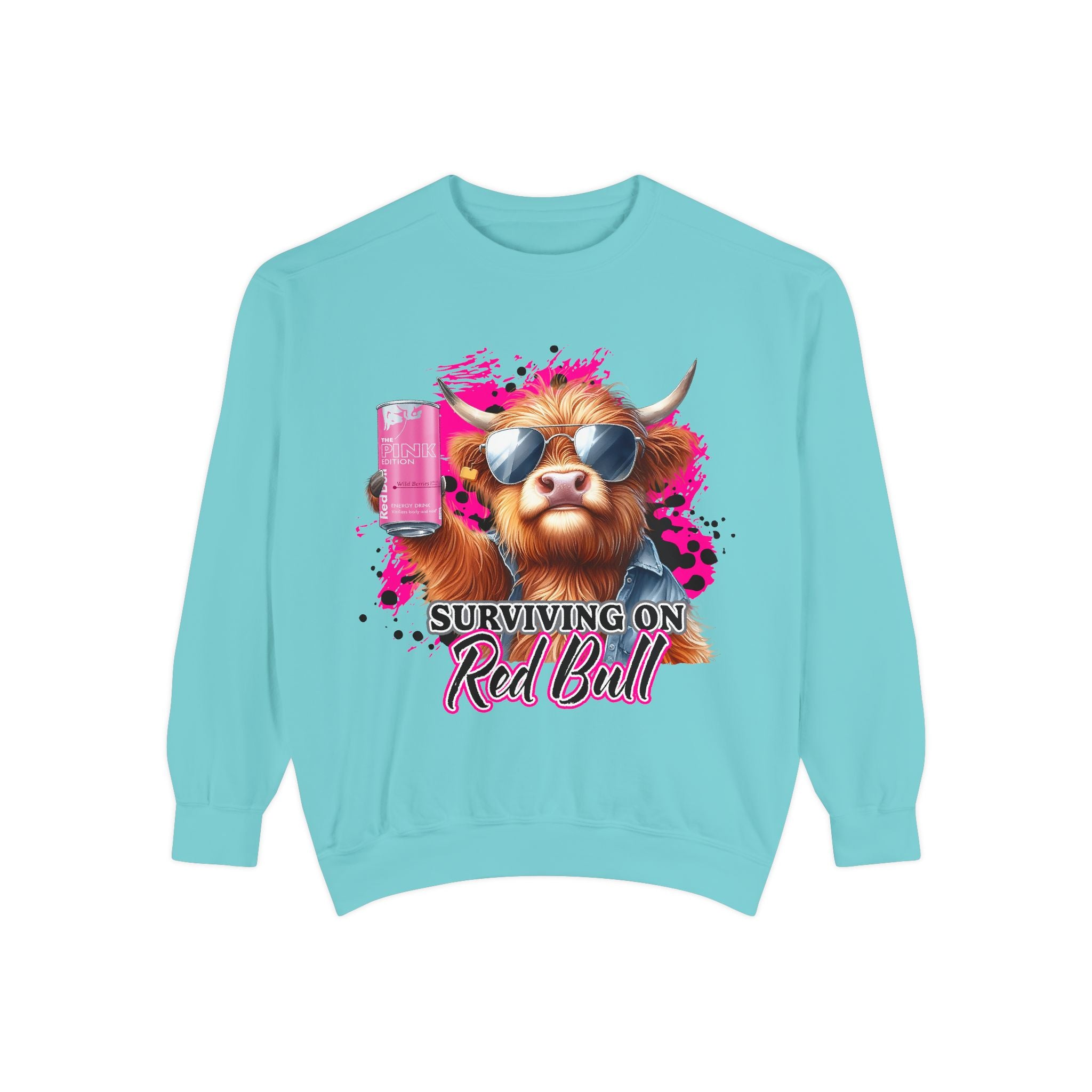 "Surviving on Red Bull" Cozy Crewneck