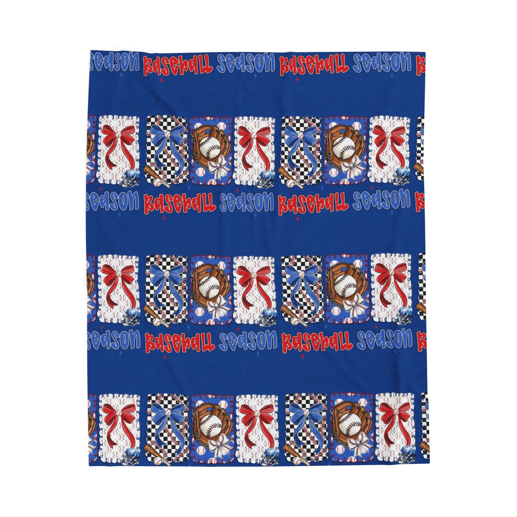 Baseball Velveteen Plush Blanket