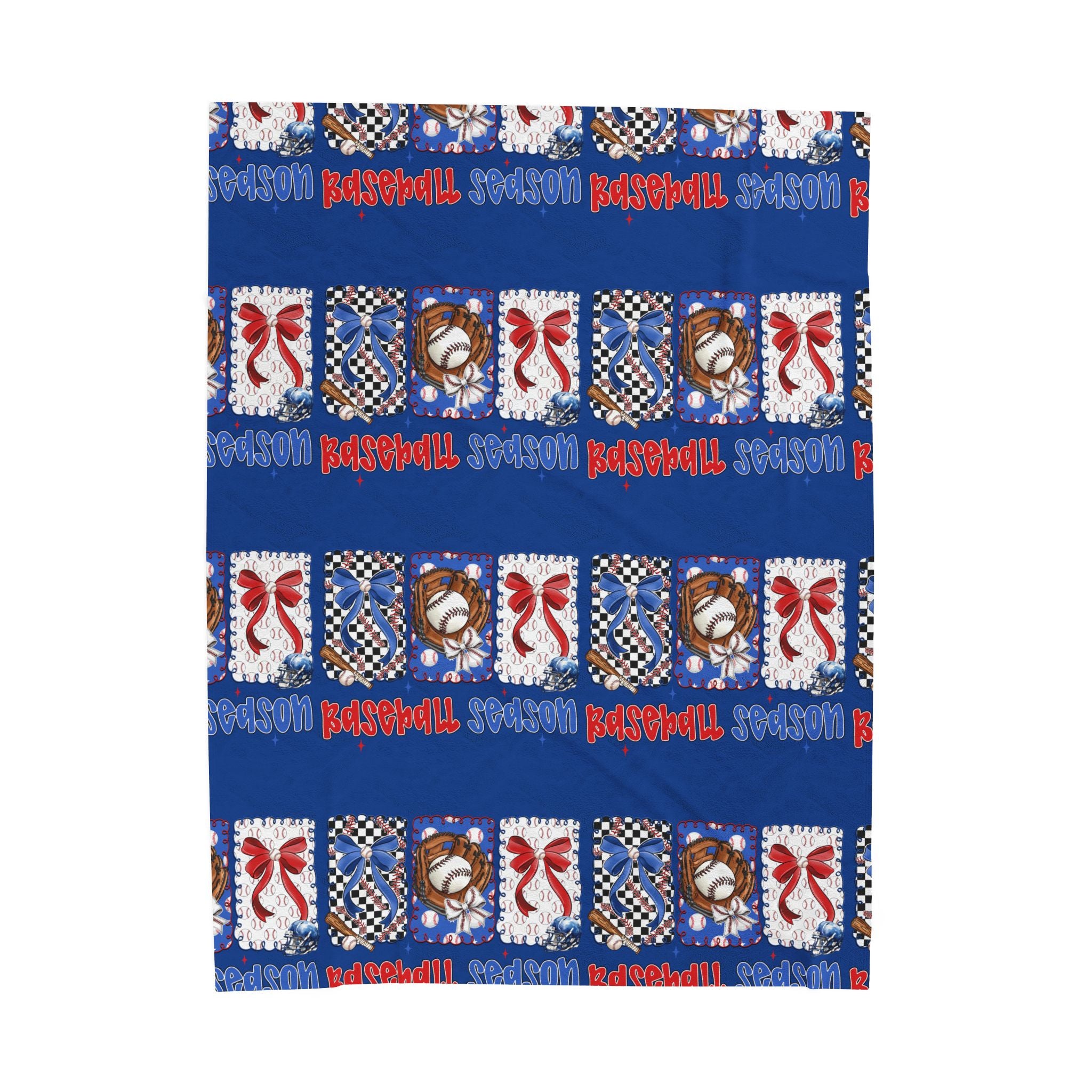 Baseball Velveteen Plush Blanket